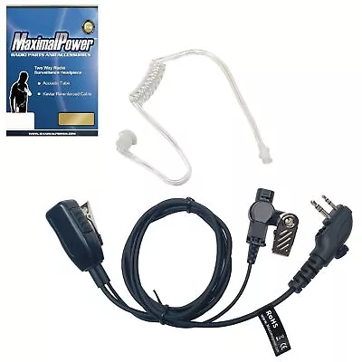 MaximalPower FBI Headset PTT Coil Tube For HYTERA HYT Single Wire 2-Pin Plug • $18.58