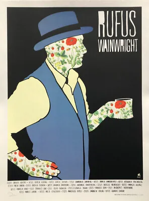 Rufus Wainwright Screen Print Concert Poster 2012 UK And Europe Tour • £48.19