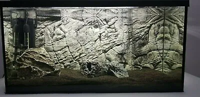 £77.99 • Buy Aquarium Background 3D Foam Grey Rock Stone Fish Tank Terrarium Module 50x65cm