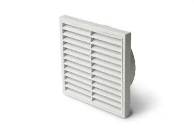 Manrose Fixed Louvred Wall Grille Bathroom Kitchen Vent Pipe Plastic Duct Cover • £12.49