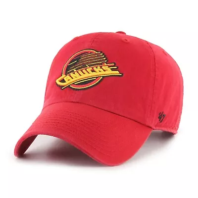 47 Brand Vintage Vancouver Canucks Clean Up Hat! NHL Dad Cap Retro Skate Logo • $26.90