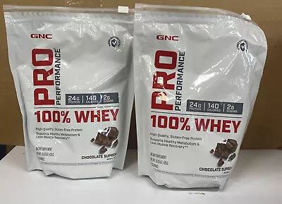 Lot Of 2 GNC Pro Performance 100% Whey Protein Gluten-Free Chocolate Supreme • $29.95