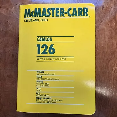 McMaster Carr Catalog No. 126 Cleveland Ohio Edition • $20