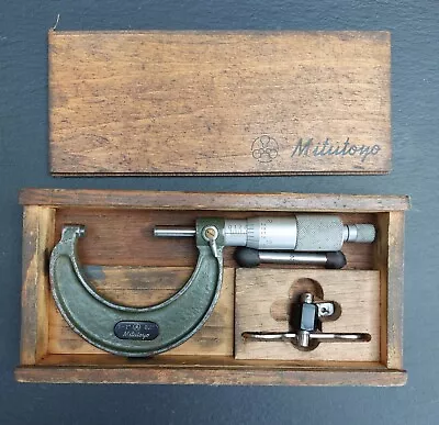 Mitutoyo 1  - 2  Micrometer With 1  & 2  Setting Shim • £14.99