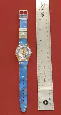 1990s Swatch Watch Zurich Financial Services SKK103Z Access Snowpass NEW Battery • $37.95