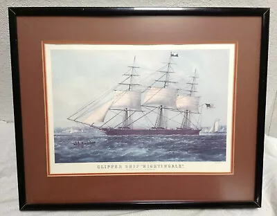 Clipper Ship Nightingale Framed Print - C. Parsons Del - Lith. By N. Currier • $36.50