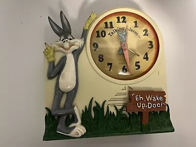 Vintage 1974 Janex Warner Bros. Bugs Bunny Talking Alarm Clock FOR PARTS DISPLAY • $17