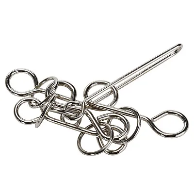 Upgrade Metal Ring Puzzle Brain Teaser Metal Wire Puzzle Educational Toy _W_ • $6.99