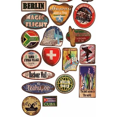 Surf Stickers Vintage Design Set 36x Stickers Pack Woody Endless Summer Decals • $6.99