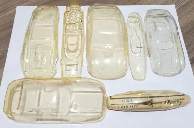 7 Vintage Select Lancer & DuBro Clear Slot Car Bodies 1/32 And 1/24 Scale • $2
