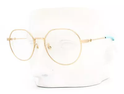 Gucci GG 0684O 004 Eyeglasses Frame Glasses Polished Gold / Blue 51-19-140  • $98.50