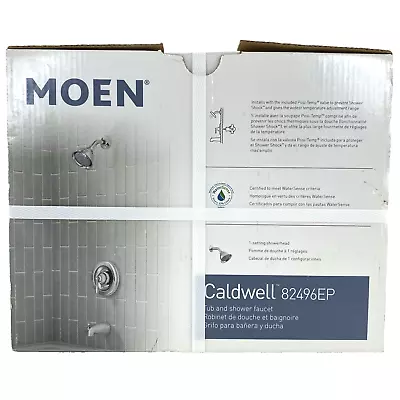 🆕 MOEN Caldwell 82496EP Tub & Shower Head Faucet (valve Included) - Chrome $145 • $74.97