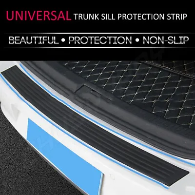 Car Carbon Fiber Rubber Sheet Rear Bumper Scratch Guard Panel Protector Cover • $13.99