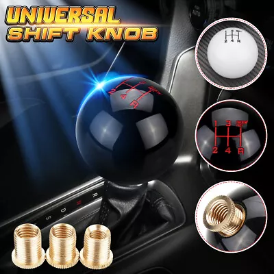 Universal 5 Speed Car MT Manual Round Ball Gear Shift Knob Shifter Stick Lever • $11.99