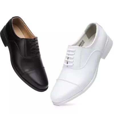 Mens Cap Toe Wedding Groom Oxford Dress Formal Shoes White Shoes Casual Business • $44.99