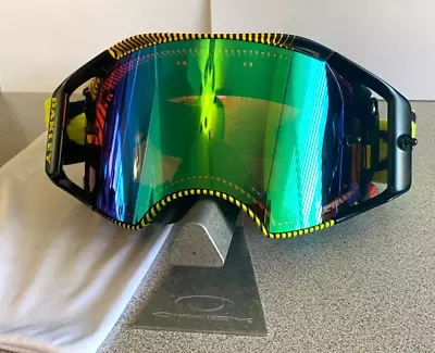 New Oakley Airbrake MX Goggle Frequency Green Yellow W/ Prizm MX Jade Lens • $150