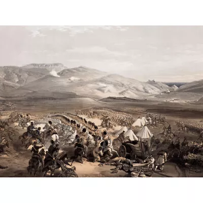 Simpson Crimean War Battle Balaklava Cavalry Canvas Wall Art Print Poster • £13.99