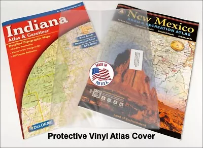 Road Atlas Cover Protector Large Format Sturdy Clear Vinyl (1 Pack) • $5.95