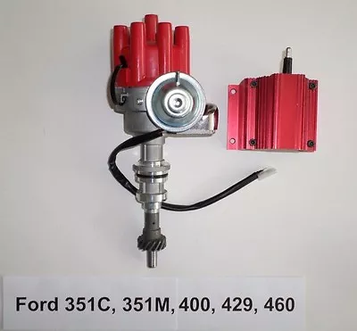 BIG BLOCK FORD 351C-351M 429 460 RED FEMALE Small Cap HEI Distributor + 50K COIL • $124.99