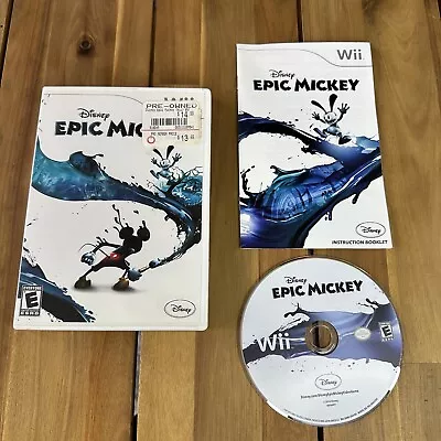 Disney Epic Mickey - Nintendo Wii Complete W/ Manual CIB • $4.99