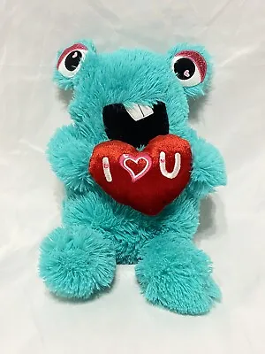 Dream - Green Teal Colored I Love You 12” Plush Monster Stuffed Animal  Alien • $8.80