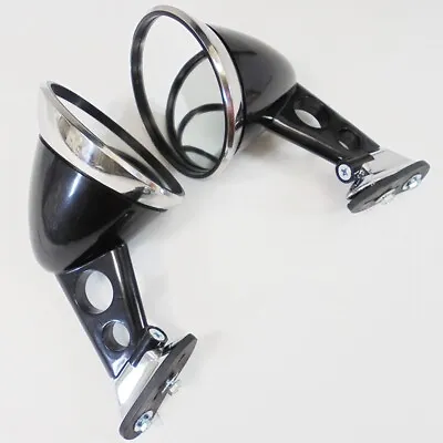 FOR TOYOTA CELICA TA22-40 COROLLA KE70 BLACK CHROME FENDER MIRRORS BULLET NEW X2 • $239.78