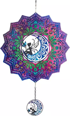 Fairy Wind Spinners Outdoor Metal Wind Spinners For Yard And Garden 3D Hanging • $25.62