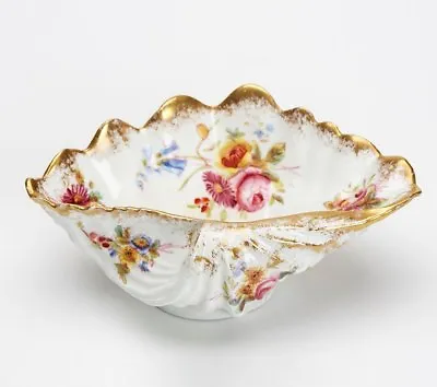 £145 • Buy Antique Floral Painted Shell Shaped Soap Dish 19th C.
