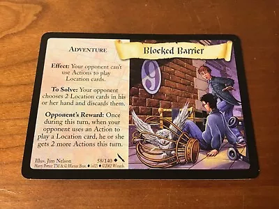 Harry Potter TCG CCG Chamber Of Secrets BLOCKED BARRIER 58/140  • $1.50