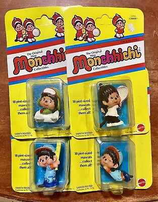 LOT OF 4 SEALED Vintage 1981 Mattel Monchhichi Mini Collectibles • $23