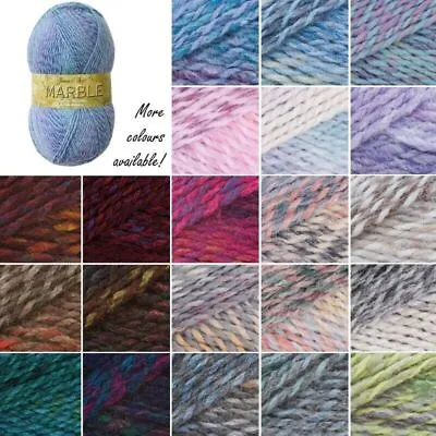 James C Brett Marble DK Acrylic Yarn Knitting Crochet Craft 100g Ball • £3.35