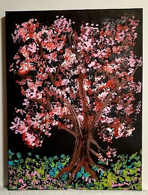 12  X 16  Original Painting Cherry Blossom Tree • $22.50