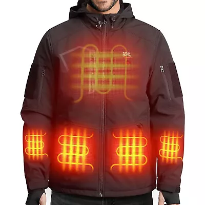 Electric USB Heated Jacket Vest With Battery Pack Mens Heating Thermal Soft Coat • $45.99