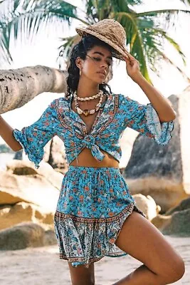 $55 • Buy Arnhem Woman’s Mini Skirt Size 10 Floral Pattern Boho Frill Colourful Pattern