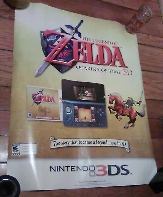 Legend Of Zelda Ocarina Of Time Nintendo 3DS Video Game Store Promo Poster RARE • $89.95