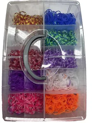 Brand New Clear Box Of Small Rubber Bands Multicolor Mini Lot • $12.99