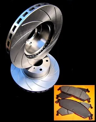 $348.24 • Buy R SLOT Fits SSANGYONG Musso 1996 Onwards FRONT Disc Brake Rotors & PADS