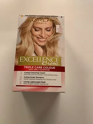 L'Oreal Excellence Creme Hair Dye Colours Natural Light Blonde 9 • £2.50