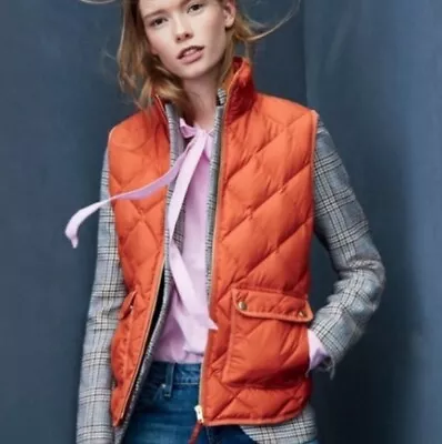 J. Crew Excursion Quilted Vest Orange Size XS • $32