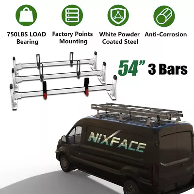 3Bar Ladder Roof Racks For 2015-ON Ford Transit 150 250 350 Cargo Van 750lbs New • $200.99