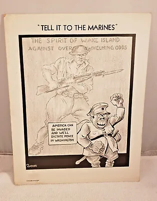 $174.95 • Buy 1942 Ww2 Usmc Marines Corps Propoganda Poster  Tell It To The Marines  