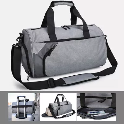 Gym Duffel Bags 30L Canvas Travel Bag Waterproof Fitness Shoes Compartment Shoe • $28.99