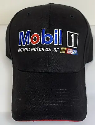 Mobil Motor Oil Black Cap Hat #1 Pegasus Nascar Racing Adjustable NWOT Lot Of 2 • $15.99