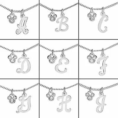 Disney Park Mickey Mouse 18  Initial Necklace Made With Crystals From Swarovski • $11.95