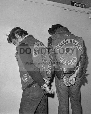 Hells Angels Motorcycle Club - Berdoo Members In Handcuffs - 8x10 Photo (fb-144) • $8.87