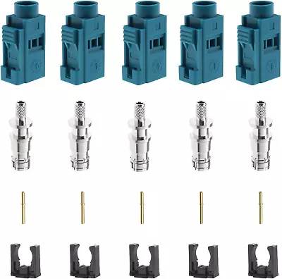 5 Sets Fakra Female Antenna Connector Repair Kit For Connecting RG174/RG316 Car • £13.39