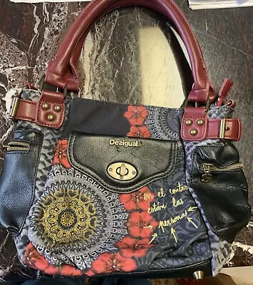 Desigual Women's Multi Pockets Floral Abstract Designs Handbag /Shoulder Bag • $14