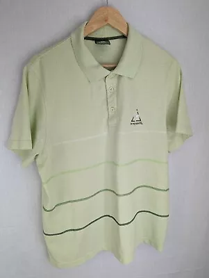 Vintage Le Coq Sportif Short Sleeve Polo Shirt Size L  Mint Green  Retro Y2K 00s • £9.99