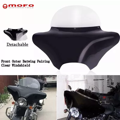 Detachable Batwing Fairing W/Clear Windshield For Kawasaki Vulcan VN 900 1500 • $195.99