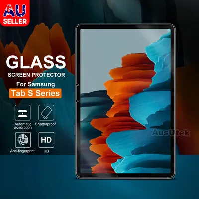 For Samsung Galaxy Tab S9 FE Ultra S8 S7 S6 Lite Tempered Glass Screen Protector • $9.95